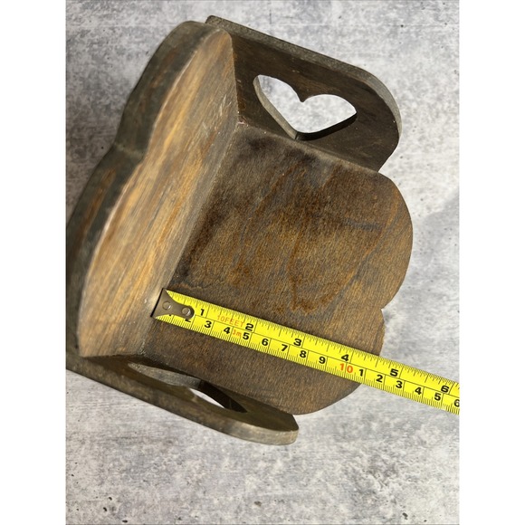 Handmade Wood Doll Chair Vintage With Hearts - Picture 9 of 9